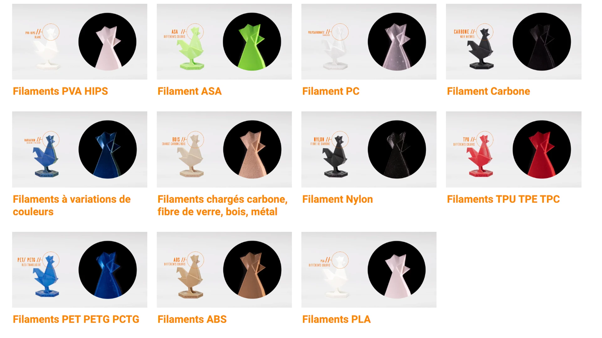 Filaments Impression 3d